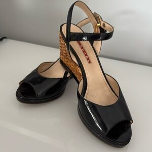 PRADA wedges 
Patent leather